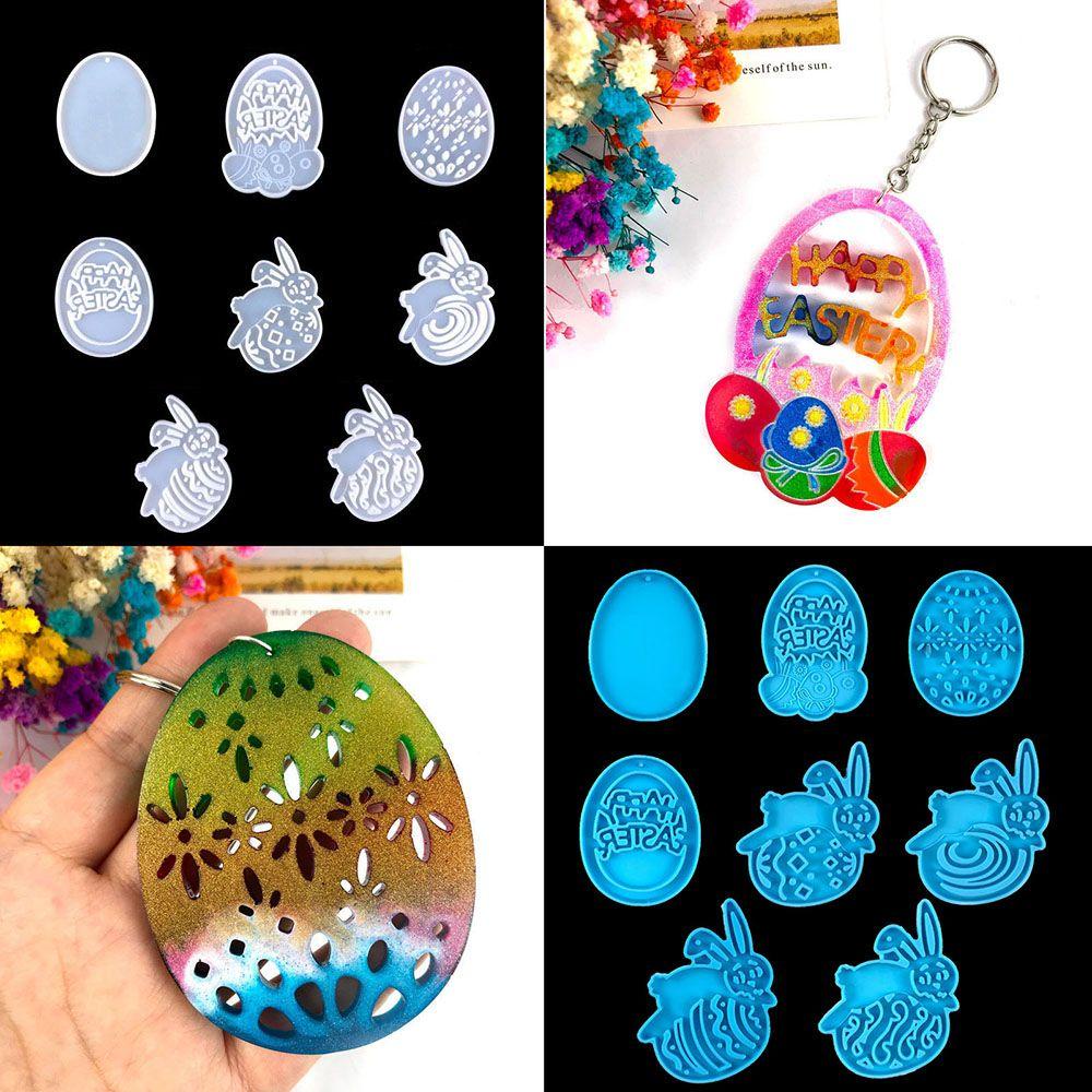 Preva Easter Cetakan Silikon Kerajinan Tangan Paskah Membuat Perhiasan Epoxy Resin Mold Easter Egg Rabbit