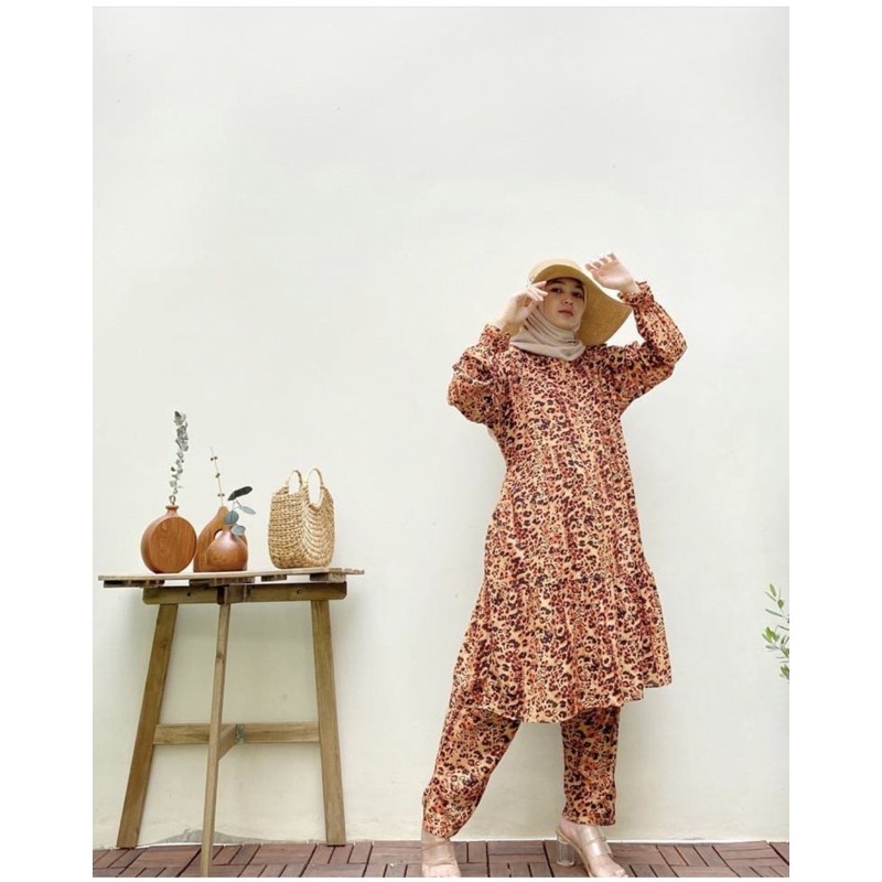 ONESET PIYAMA KATUN RAYON PREMIUM MAIKA MOTIF KOLOR SEOJUN