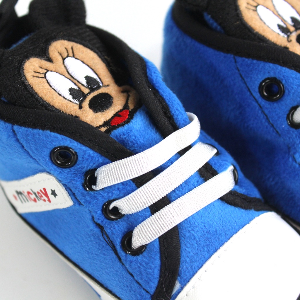 Sepatu Bayi Laki Laki Import Premium Sepatu Baby Cowok Fashion Motif Mickey Mouse Sepatu Prewalker Anak Bayi Kualitas Premium Import Usia 0 - 18 Bulan