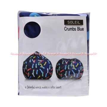 Soleil Crumbs Blue Bean  Bag  Kursi  Santai  Biru Bentuk Unik 