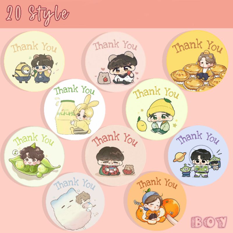 

[lapakkreasi] 50PCS+ Stiker Thank You | Chibi Korean style | Cute Chibi