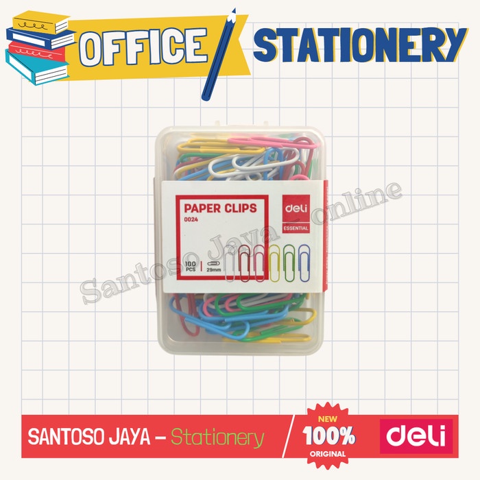 

Paper Clips DELI 0024 - Klip Kertas DELI 2.9 cm
