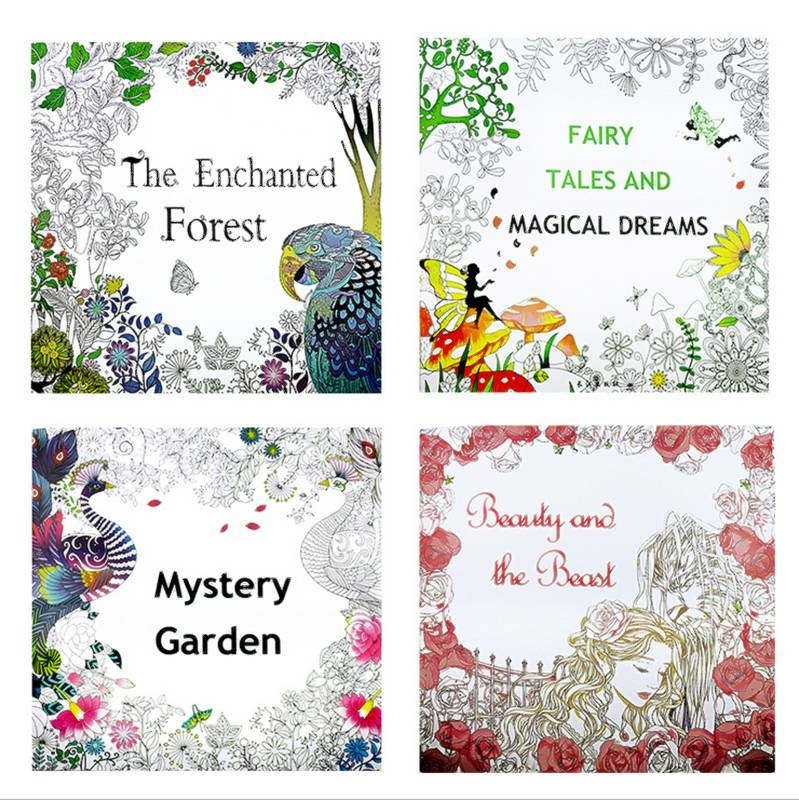 Children Adult Secret Garden An Inky Treasure Hunt Coloring Painting Book Hand coloring coloring book for children's painting color picture book