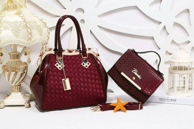 Tas bonia* Behel Mom&Kids Orelly 1993 wanita branded glossy fashion import