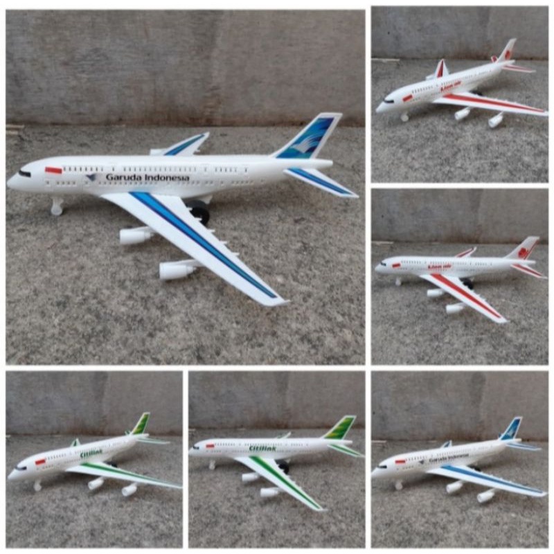Mainan Pesawat Rakit Edukatif - Miniatur Garuda Lion Air Citilink