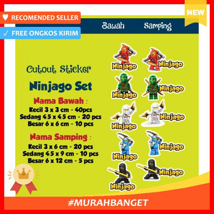 

Stiker - Label Nama Tahan Air/Sticker Label Waterproof Ninjago (Cutout) - Pengikat & Perekat