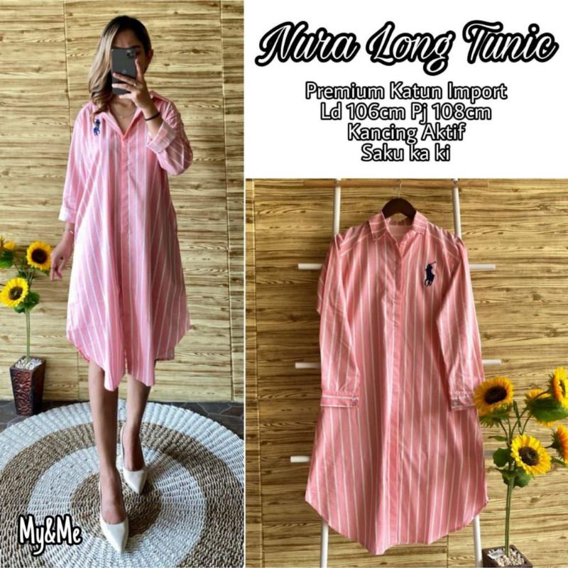 nura long tunik katun import