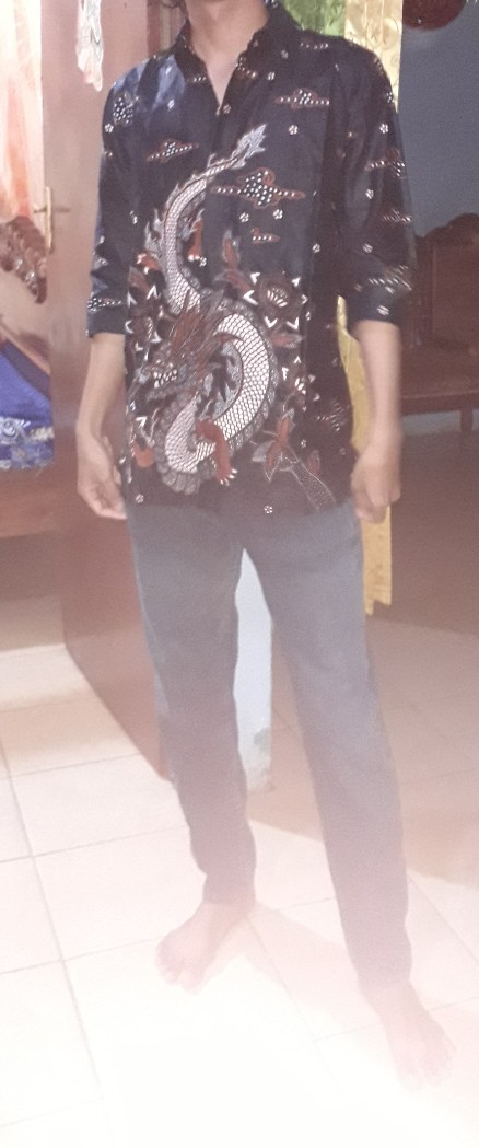 Batik Couple Keluarga Sania Ruffle Ori Ndoro Jowi Dnt Motif Naga Besar