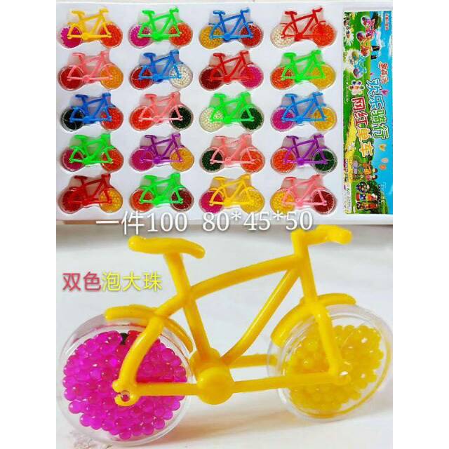 Waterbeads Sepeda/ hydrogel/ media tanam Lucu Unik / Goodiebag/ Suvenir murah