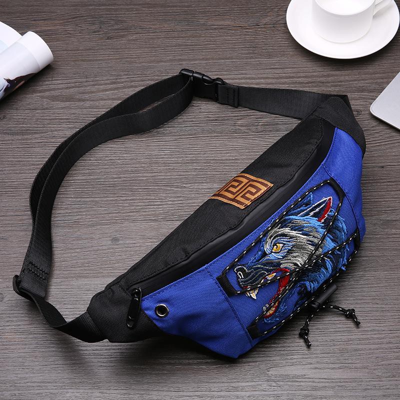 Tas Selempang Kanvas Tas Pria import Waistbag WOLF