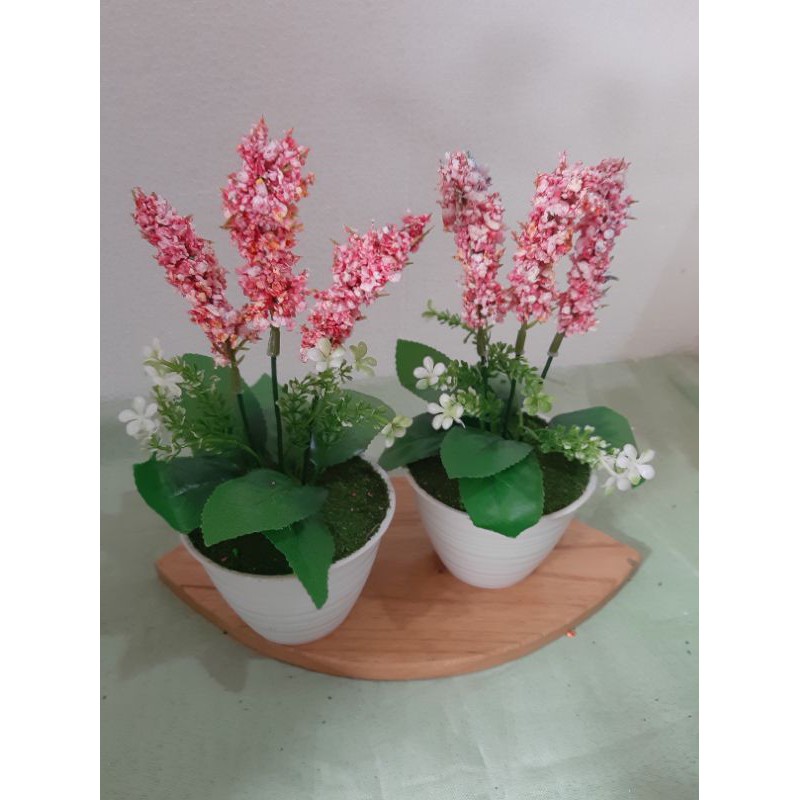 rangkaian bunga lavender bunga artificial bunga meja bunga hias dekorasi pot bunga-4