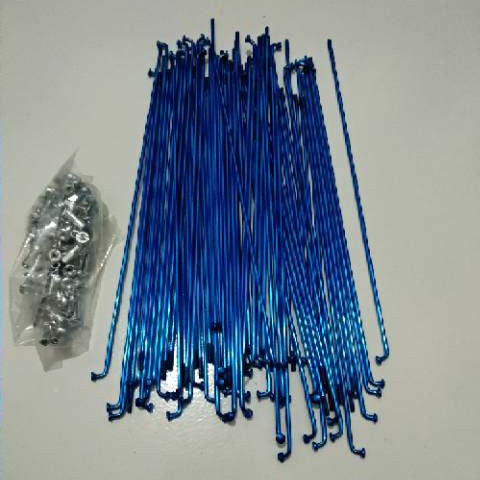 Ruji jari jari spoke sepeda 20 406 isi 72 biji Biru