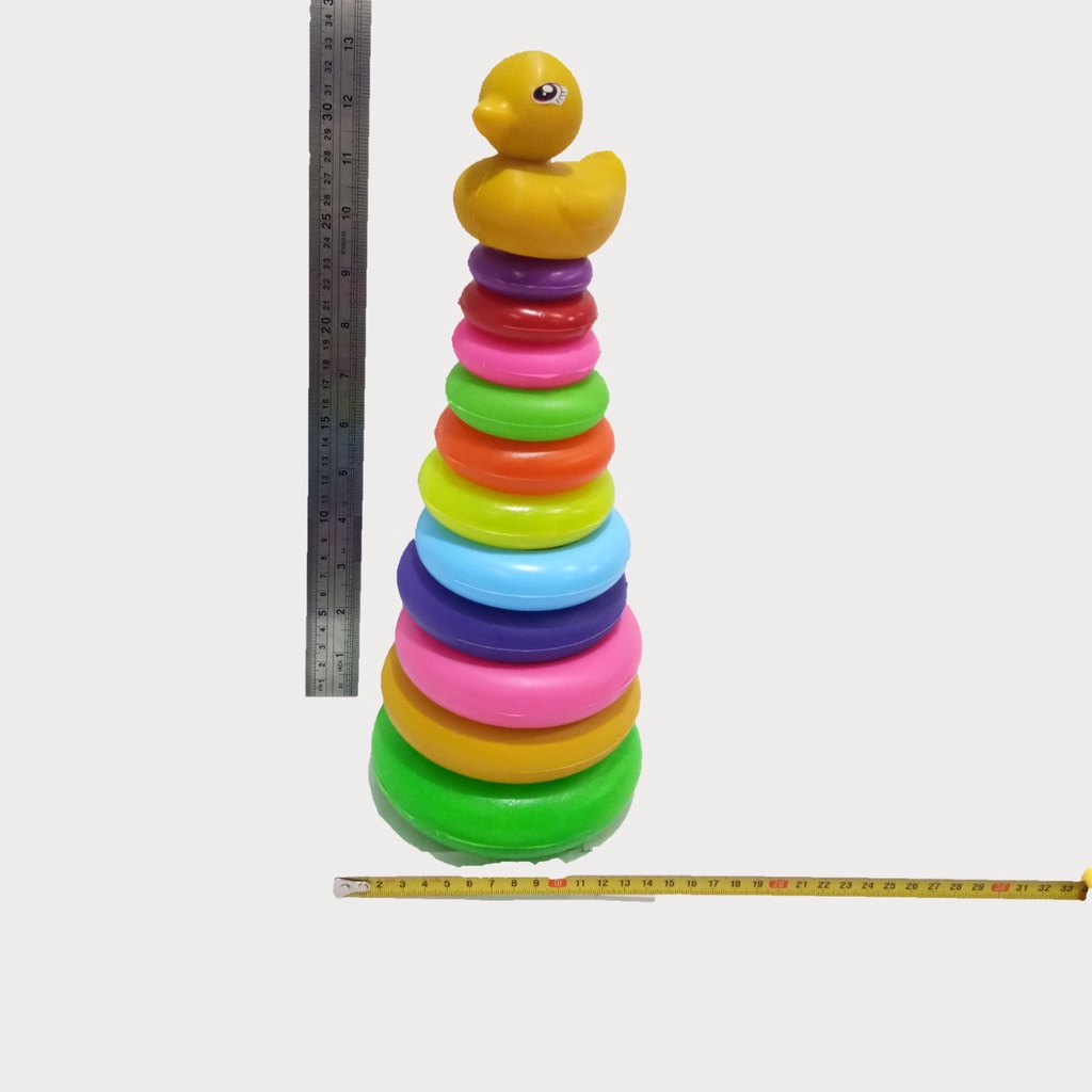 mainan edukasi anak Ring Donat stacking duck 11 susun 429