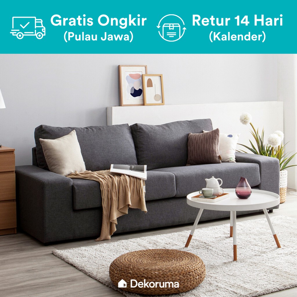  Dekoruma  Michi Sofa Minimalis 3 Seater Kursi Sofa Ruang 