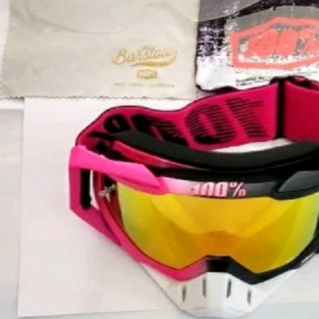 100 pink goggles