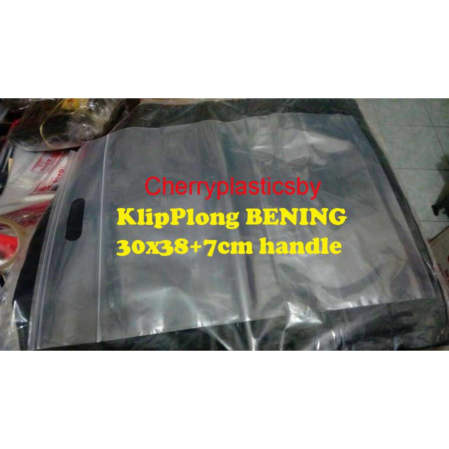 Klip plong BENING TRANSPARAN 30x38+7cm pak 100pc