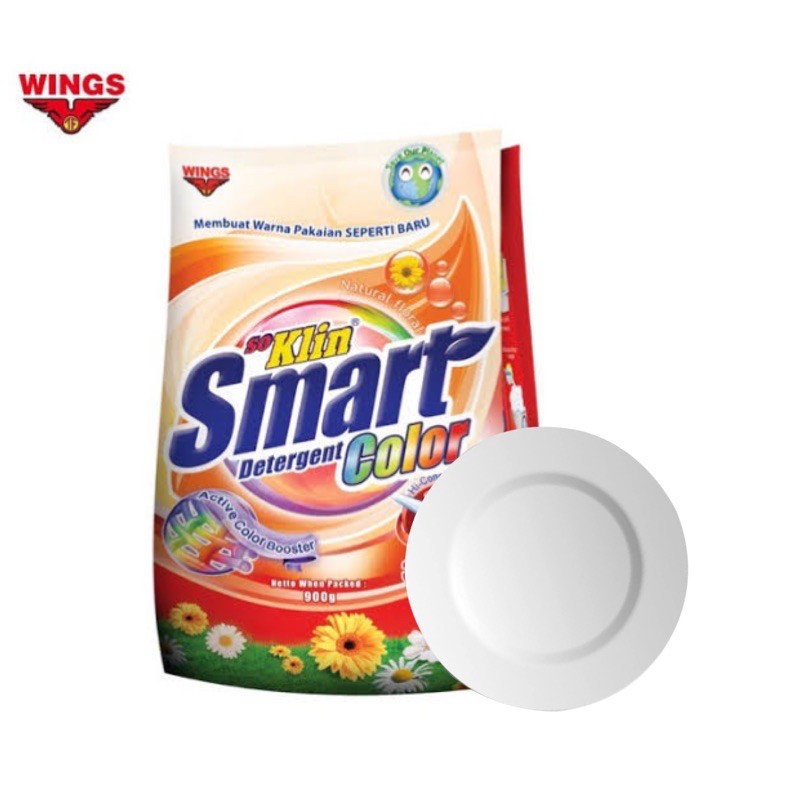 GRATIS PIRING DETERGENT BUBUK SOKLIN SMART COLOUR 800GR