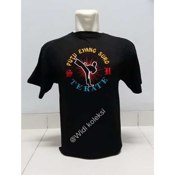 Kaos sh teratai bordir lengan pendek