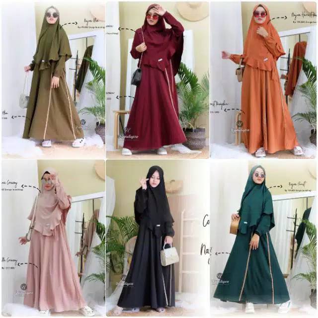 (BAYAR DI TEMPAT )CALLA DRESS  BY URFIMUTIYARO/ GAMIS SYARI/BAHAN ZAFFRON ZARA