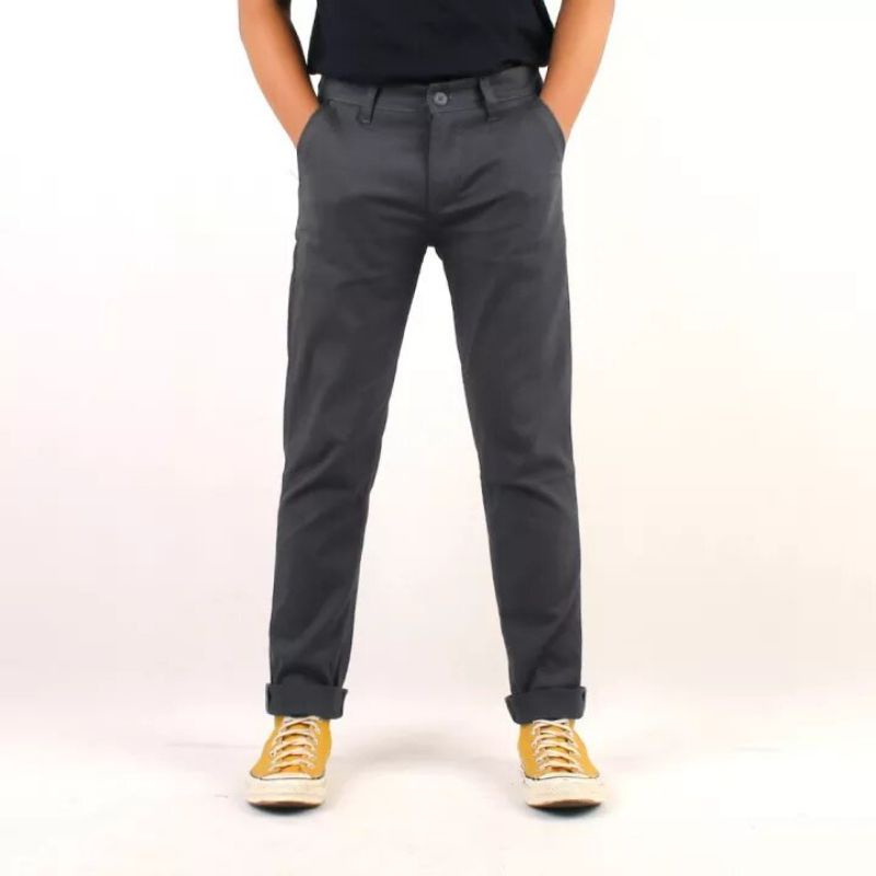 CELANA CHINO PANJANG SLIMFIT BAHAN COTTON MULUR