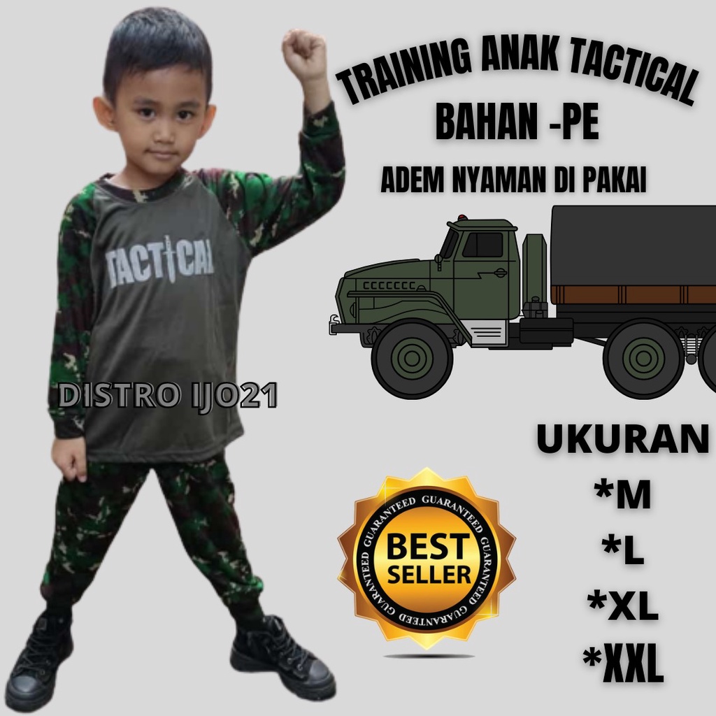 GROSIR KAOS ANAK TACTIKAL MURAH STELAN TRAINING ANAK TACTIKAL LORENG