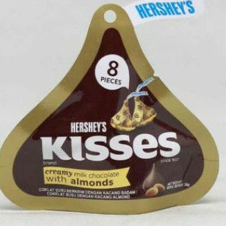 

Hershey's kisses coklat 8 pcs MILK CHOCOLATE / ALMOND / COOKIES CREAM 36gr