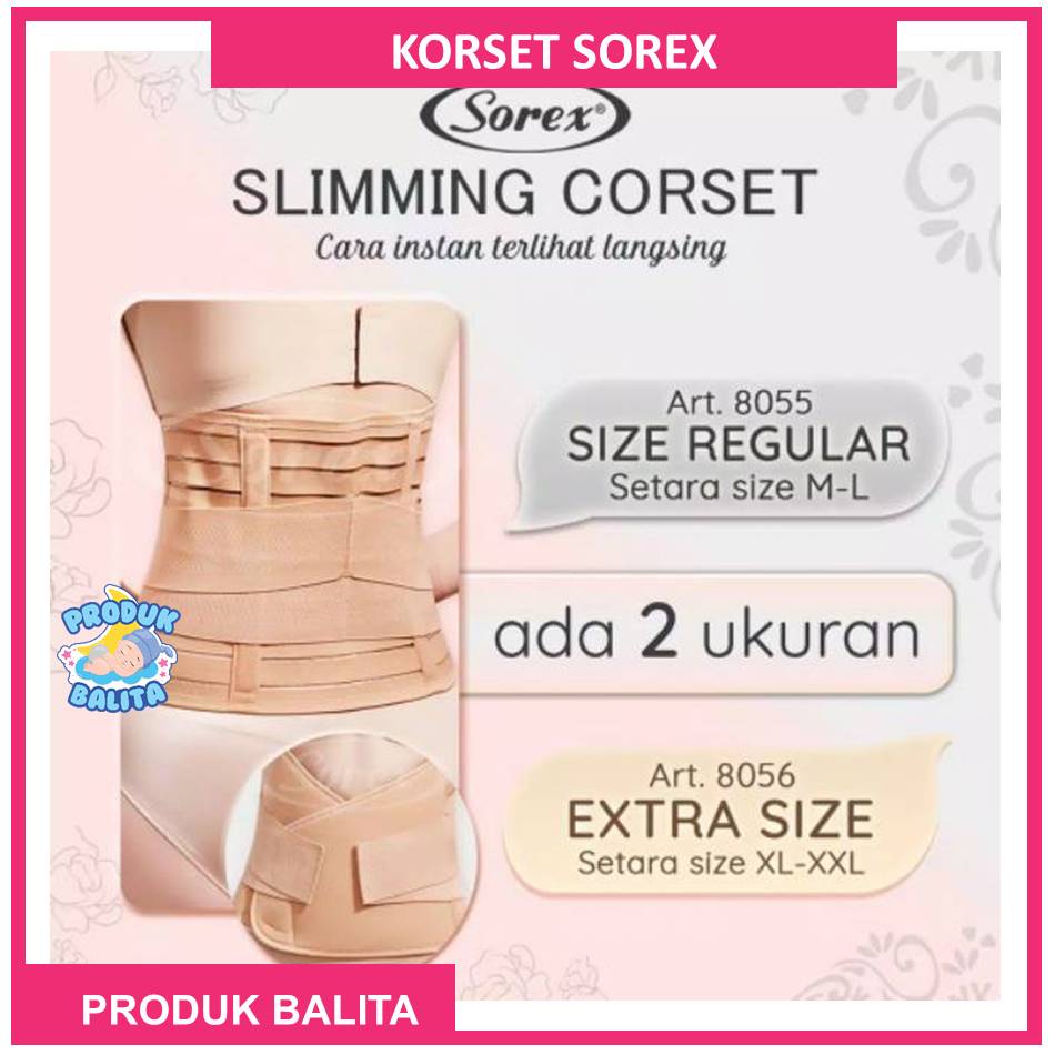 Korset Pelangsing Perut Terlaris Sorex Slimming Corset Stagen 8056 Extra size dan 8055 regular size