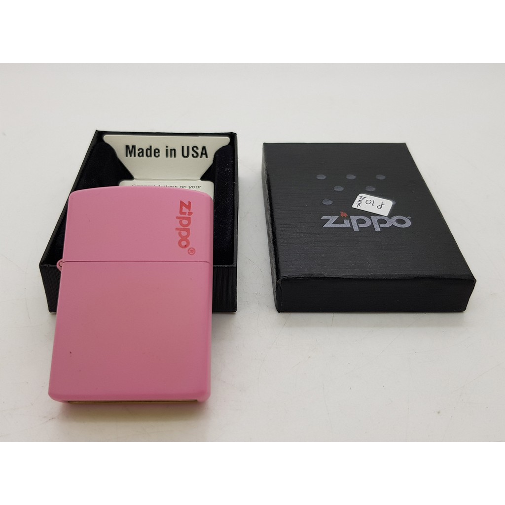 KOREK ZIPPO POLOS PINK 1 SUARA