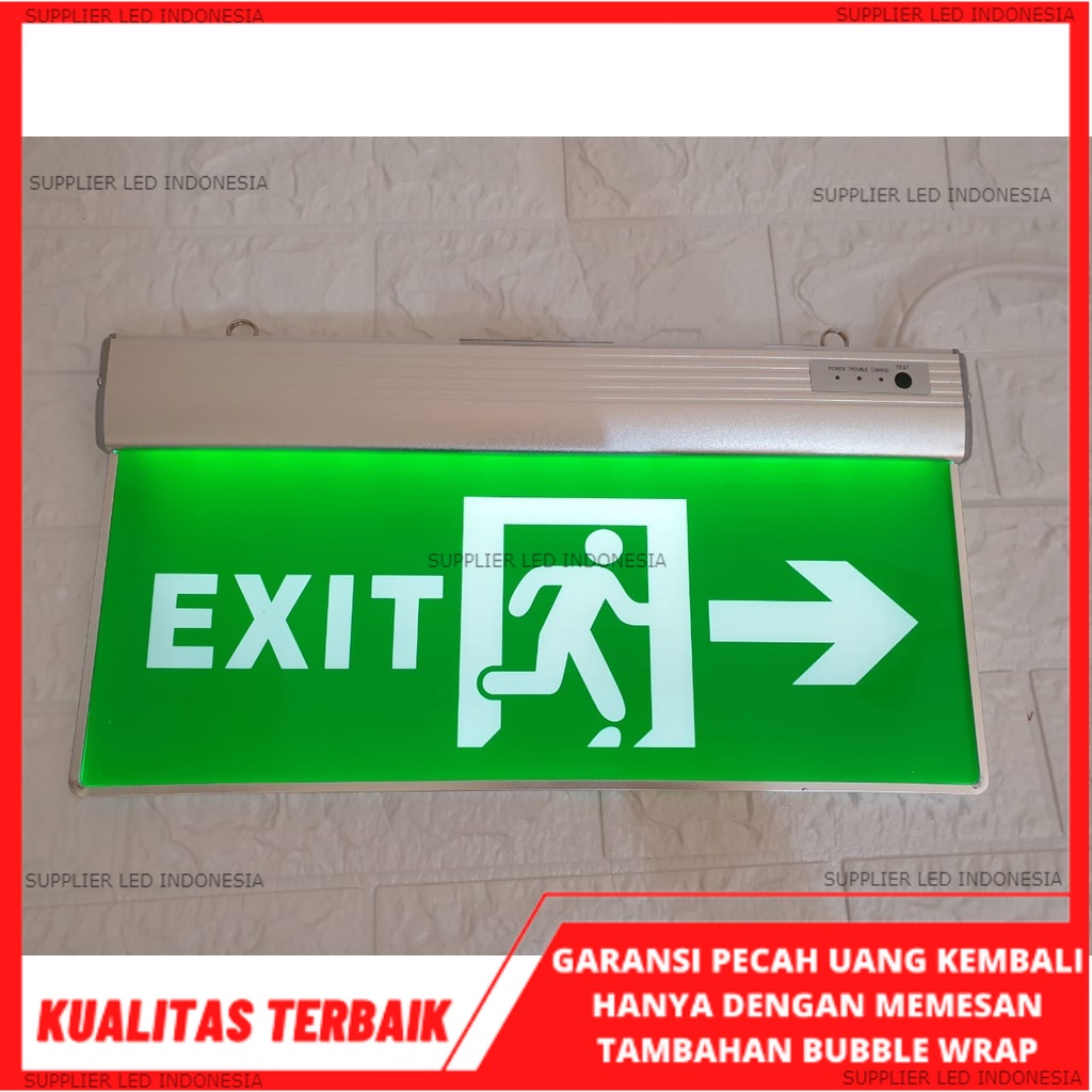 LAMPU EXIT LED ACRYLIC / LAMPU DARURAT / EMERGENCY EXIT / SIGN LAMP LAMPU EXIT NO SMOKING KACA / AKRILIK HIGH QUALITY