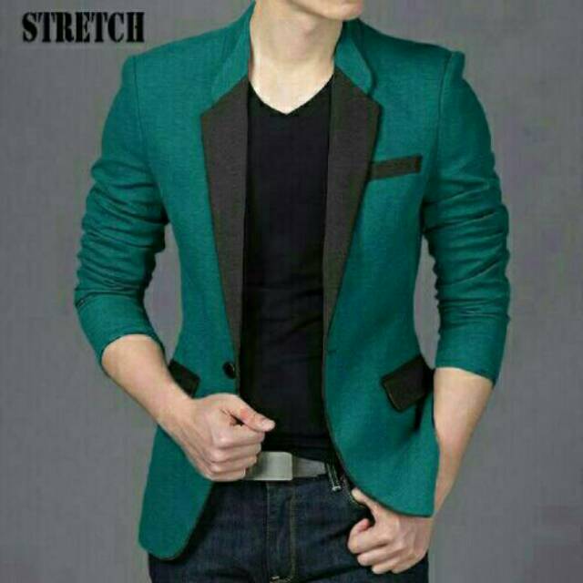 Blazer mango man tosca hitam