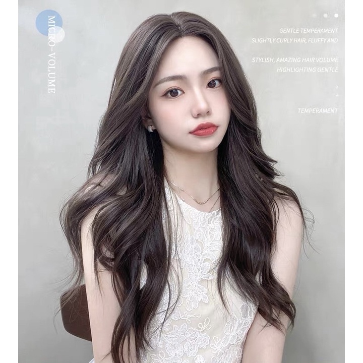 TF345 new colour full wig korean layer wave 65 cm wig ikke tanpa poni