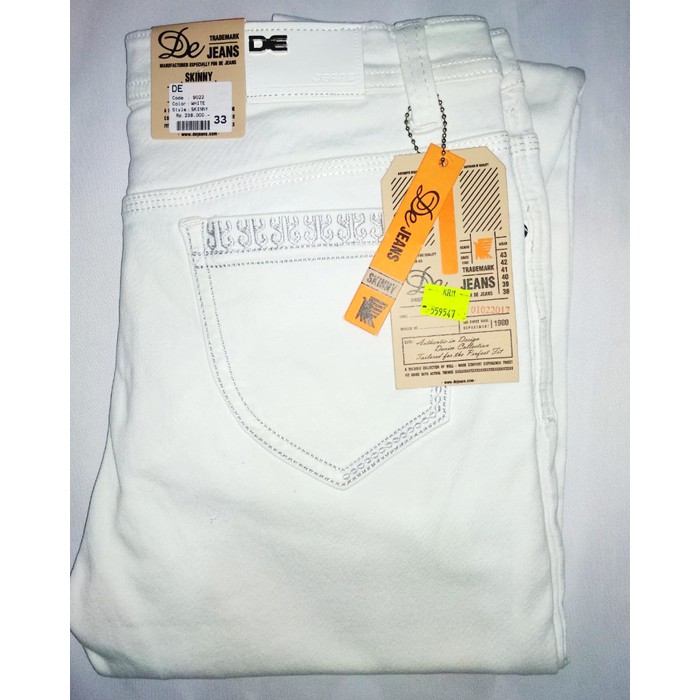 CELANA JEANS PUTIH DE JEANS WANITA / CELANA PUTIH TERLARIS / CELANA PENSIL PUTIH