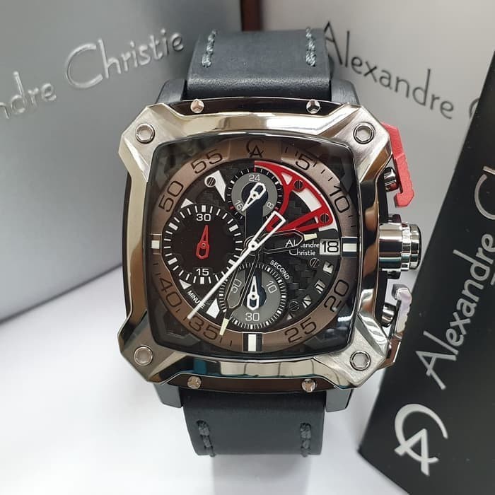 jam tangan pria alexander cristie original ac3038 black