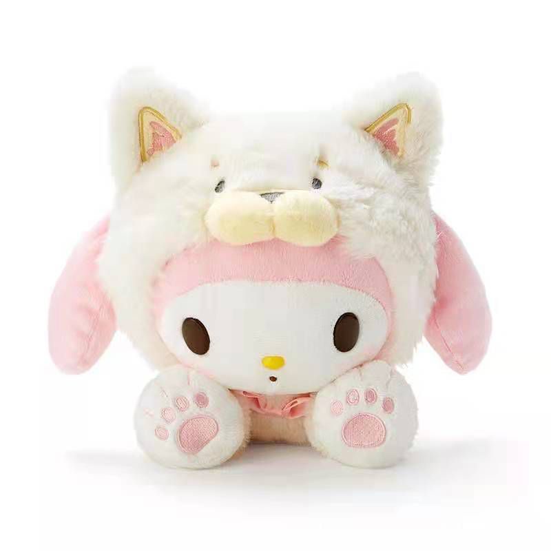 28cm Mainan Boneka Cute Kuromi Plush Toys Kawaii Stuffed My Melody Cinnamoroll Doll Soft Cartoon Gift