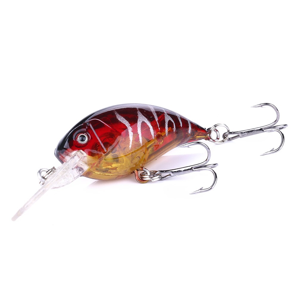 HENGJIA 4pcs 5.5cm/4.6g Umpan Crankbait Minnow Pancing Lifelike Ikan Fishing Lure Topwater Bass Bait