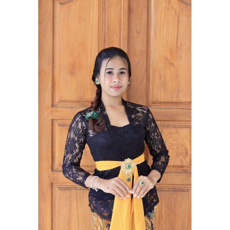 (Bisa COD) kebaya bali brokat strait sofia lengan panjang-1