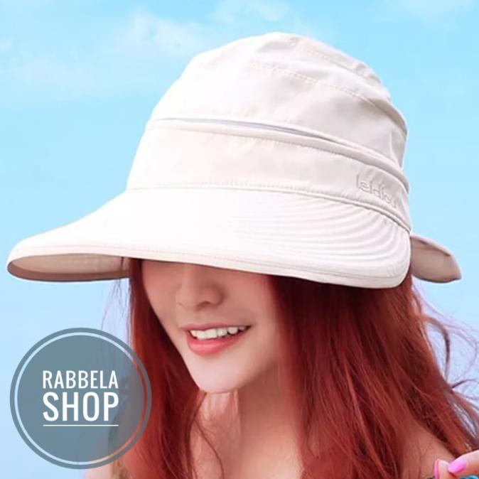 Topi Wanita Topi Fashion Golf Pantai Anti Uv Bunga Motte