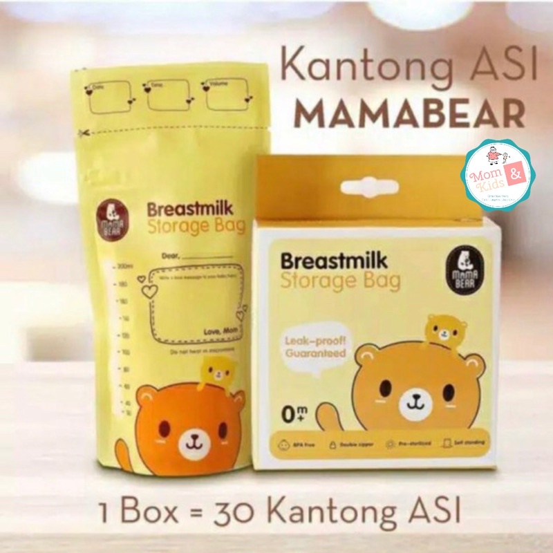 Mama Bear Kantong ASI Mamabear Breastmilk Storage Bag (30x120ml)