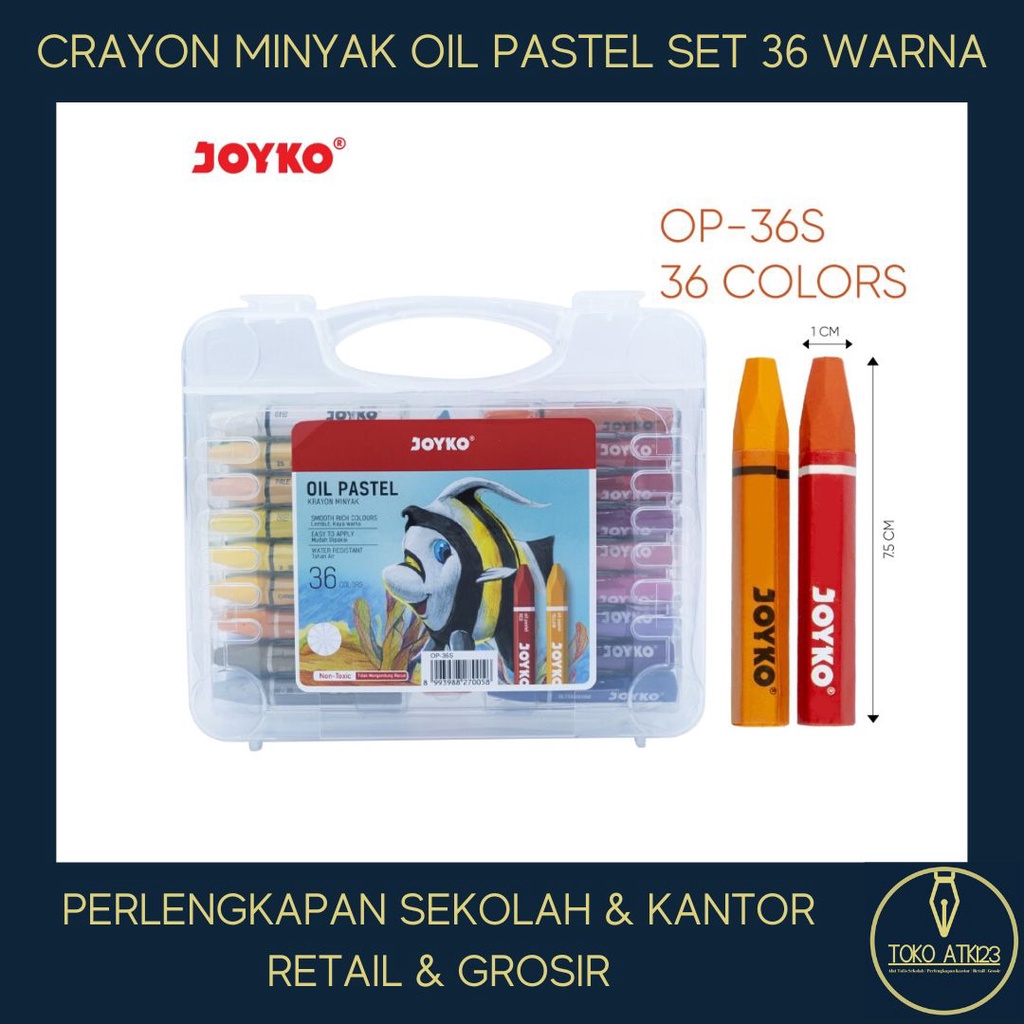 Crayon Oil Pastel Krayon Minyak TiTi Joyko 36 Warna