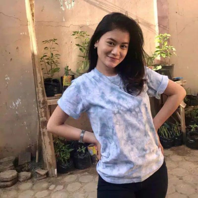 tey-17 Batik wanita ASJ SA HRB026 Kenongo Kemeja Tosca Pendek hj02-Kaos Tie dye