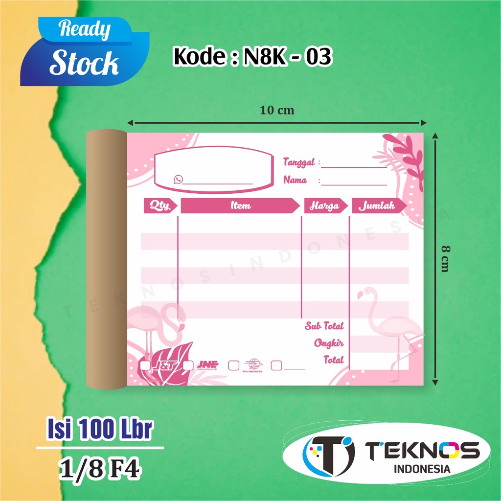

NOTA OLSHOP KOSONGAN READY MURAH LUCU UNIK 1 PLY [100 Lembar]