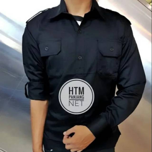 KEMEJA PDH HITAM LENGAN PANJANG - KEMEJA PDL HITAM LENGAN PANJANG - BAJU PDH - BAJU PDL -KEMEJA PRIA