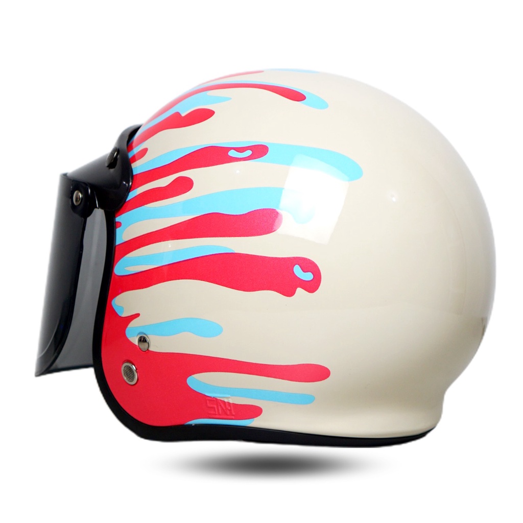 Helm Retro SNI Dewasa Br01 Splash Terbaru