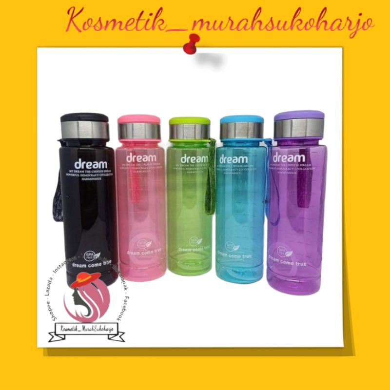 [ COD ] Botol Minum Plastik Berkualitas B028 DREAM 1000 Ml / Drink Bottle Sporty 1 Liter