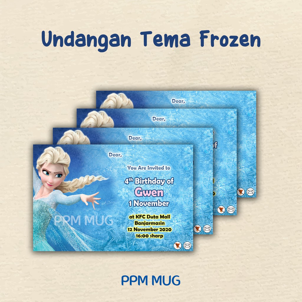 Undangan Ultah Anak Frozen