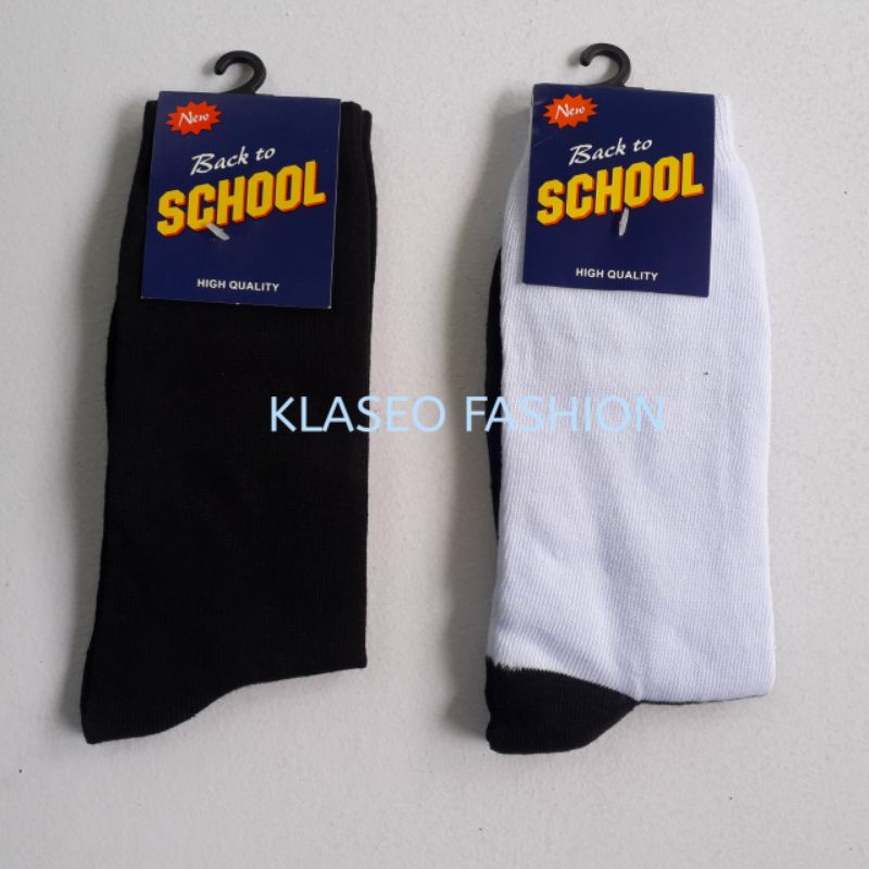 Kaos Kaki SD SMP SMA Putih Hitam, Anak Sekolah Tebal Laki Laki Perempuan Cowok Cewek Pria Wanita