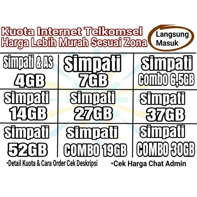 Promo Paket Data Kuota Telkomsel Murah Sesuai Zona Simpati As Loop Shopee Indonesia