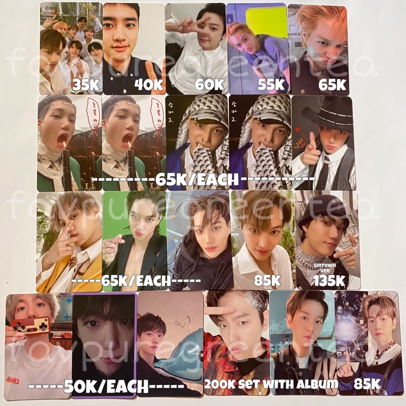 PHOTOCARD PC OFFICIAL KAI KIM JONG IN PARK CHANYEOL BYUN BAEKHYUN DO KYUNGSOO EXO ar dftf pb 1 2 exp