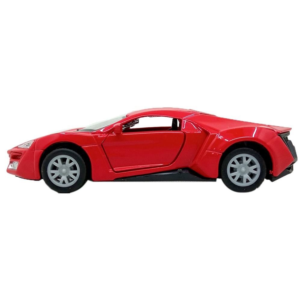 Toy Addict Lykan Hypersp0rt Sport Car Merah Diecast Mainan Mobil Balap