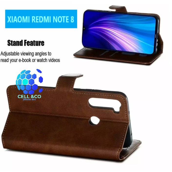 Flip cover XIAOMI REDMI NOTE 8 Flip case buka tutup kesing hp casing flip case leather wallet